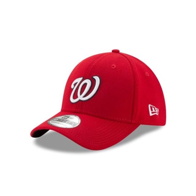 Red Washington Nationals Hat - New Era MLB Team Classic 39THIRTY Stretch Fit Caps USA5917408